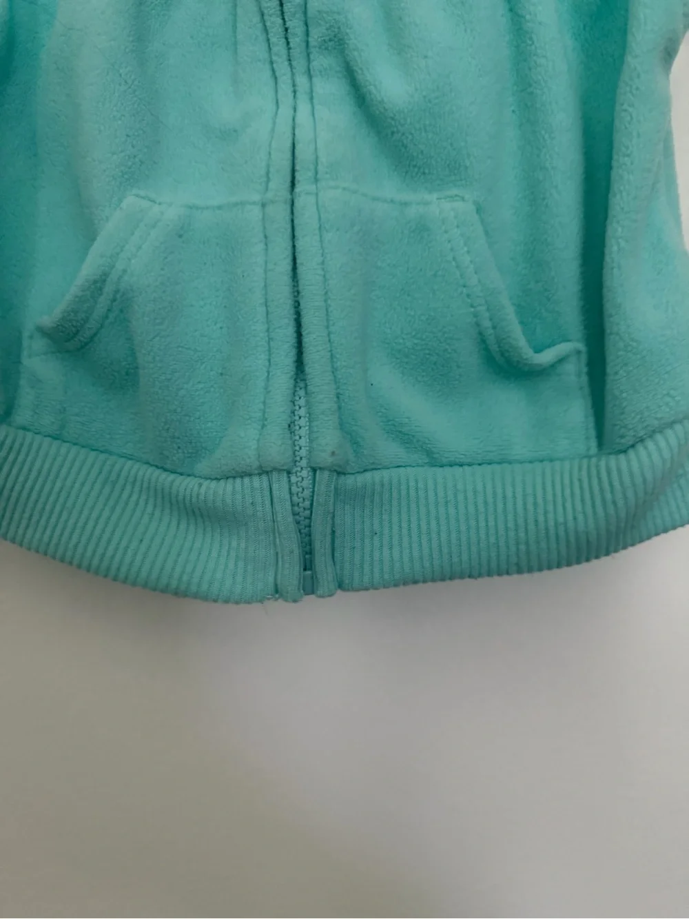 Carters 3 Months Baby Blue Comfy Hooded Bear Sleeveless Zippered Vest